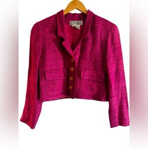 Carlisle Women's Pink Silk Blazer